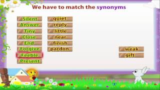 Learn Grade 3  English Grammar  Synonyms [upl. by Kcire768]