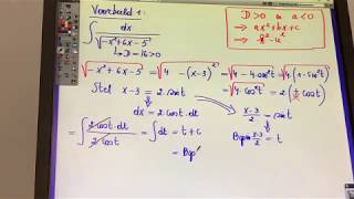 Integratie van irrationale functies goniometrische substitutie sinuscosinus voorbeeld 1 [upl. by Zitvaa]