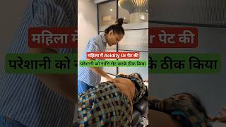 Female navel displacement  gas and acidity treatment trend ytshort feed [upl. by Ydnim]