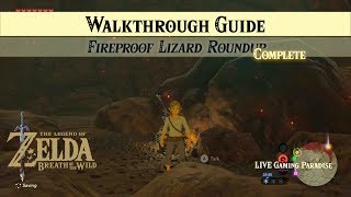 Breath of the Wild  Get Flamebreaker Armour  Fireproof Lizard Roundup Walkthrough [upl. by Ozmo]