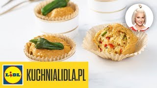 MUFFINY JAJECZNE 🍳 z papryczkami padron  Daria Ładocha amp Kuchnia Lidla [upl. by Qifar112]