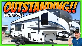 Under 30ft with AMAZING Layout 2024 Arcadia 246SLRK Fifth Wheel by Keystone RV [upl. by Aitahs344]