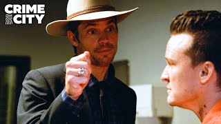 Raylan Interrogates Dewey Behind Bars  Justified Timothy Olyphant [upl. by Narf615]