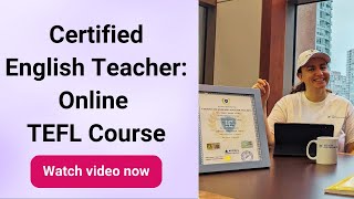 Certified English Teacher TEFL Certified English Teacher amp Certified TEFL Teacher [upl. by Eddra376]