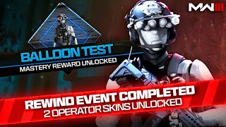 Unlock MW3 Balloon Test Skins FAST amp EASY ALL Rewind Event Challenges  Season 6 Finale [upl. by Schoenburg]