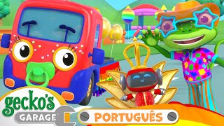 É Tempo de Carnaval Vamos Festejar  Garagem do Gecko em Português  Desenhos Animados [upl. by Acissev]