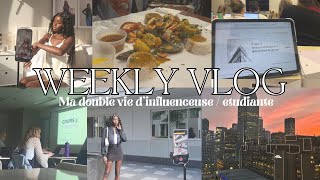 WEEKLY VLOG  Comment combiner la création de contenu et les études  Maguie [upl. by Soilissav967]