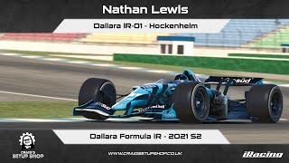 iRacing  21S2  Dallara iR01  Dallara Formula iR  Hockenheim  NL [upl. by Thorman522]