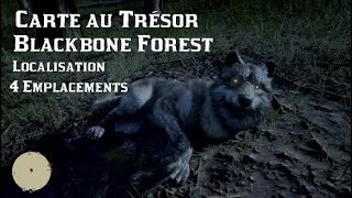 Red Dead Online 2  Carte au Trésor  Blackbone Forest  Localisation 4 Emplacements [upl. by Noyad]