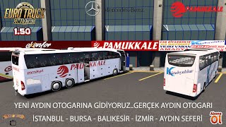 ETS2 1 50 MB Travego17SHD Pamukkale Turizm ile Aydın Otogarına Gidiyoruz İstanbul  Aydın Seferi [upl. by Prowel]