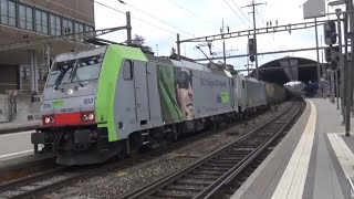 Bahnverkehr in Olten mit Ansagen [upl. by Mitzi]