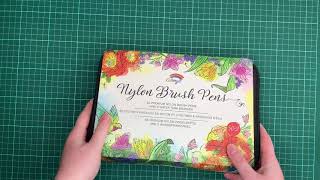 Colorya Nylon Brush Pens  Unboxing amp Testing [upl. by Pincince]