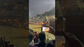 Haridwar में जय भोले  Ganga Arti harharmahadev shorts [upl. by Albion]