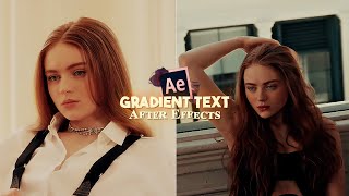 Gradient Text  After Effects  Texture Flux [upl. by Natsirt]