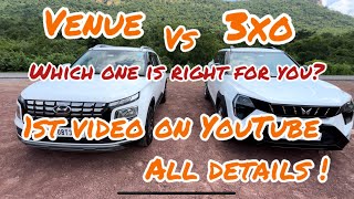 Complete ownership comparison XUV 3XO MX3 July 2024 vs VENUE S June 2024 [upl. by Sonitnatsnoc256]