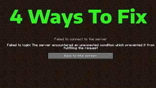 Fix Minecraft quotFailed to Connect to The Server  Invalid Sessionquot 2024  How To [upl. by Sixla]