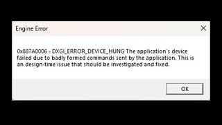 0x887A0006  DXGIERRORDEVICEHUNG CreateTexture2D failed GRTTaskdoCreate on Apex Legends [upl. by Eidaj]