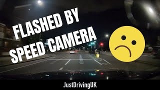 Flashed by Speed Camera North London night drive 4K [upl. by Oballa]