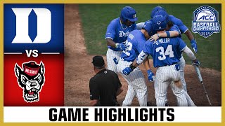 Duke vs NC State Game Highlights  2024 ACC Baseball Championship Pool Play [upl. by Irahc255]