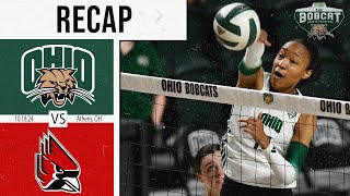 RECAP Ohio Volleyball falls in 5set thriller vs Ball State [upl. by Einiffit]