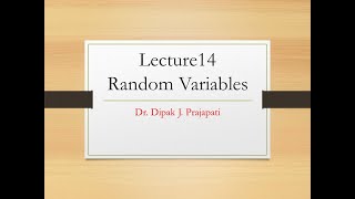 Lecture14Random VariablesExamples [upl. by Leunamme]