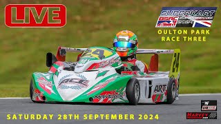 British Superkarts Race Three Oulton Park 28th September 2024 [upl. by Etessil]