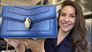 BVLGARI SERPENTI FOREVER HANDBAG UNBOXING  My first blue Bulgari bag  Part 1 [upl. by Coral]