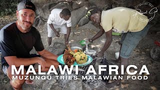 Malawi Africa Food Adventure Trying African Food with Locals [upl. by Gereld]