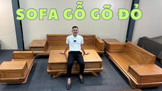 Bộ Bàn Ghế Sofa Gỗ Gõ Đỏ Pachy Thiết Kế Kiểu Dáng Chân Thuyền Đẹp Nhất Năm 2024  Bàn Ghế Sofa Gỗ [upl. by Gerry]