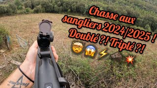 Chasse aux sangliers en Corse 20242025  Doublé  Triplé 🐗 [upl. by Notrem]