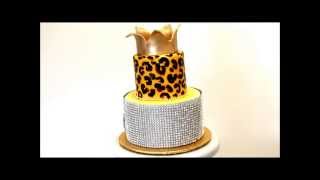 Cheetah Pattern Cake  Bling cake  Bachelorette cake [upl. by Serena]