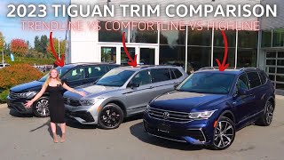 2023 VW Tiguan Trim Comparison Highline  Comfortline  Trendline  Abbotsford Volkswagen [upl. by Kavita]