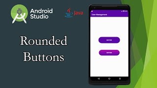 Android Studio Make Rounded Buttons [upl. by Nevur]