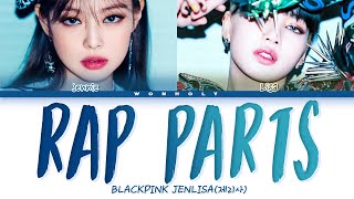 BLACKPINK JENNIE amp LISA RAP COMPILATION UPDATED 2020 Color Coded Lyrics Eng [upl. by Yroger]