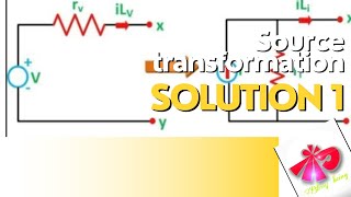 Source transformation to identify voltage and current [upl. by Aloke]