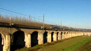 TGV Atlantique sur le viaduc de Langon 33 [upl. by Liek718]