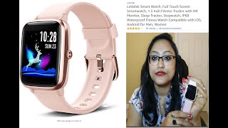 LINTELEK SMART WATCHUNBOXING AND REVIEW Watch Compatible with iOS Android for Men Women [upl. by Yldarb]