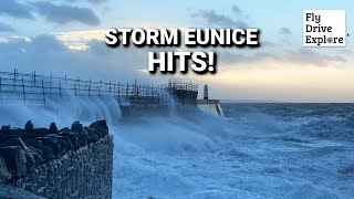 RED WARNING  Storm Eunice Batters Porthcawl South Wales [upl. by Aiden]