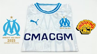 OM maillot concept quotlégendequot 2025 player version Unboxing  ASMR [upl. by Anjanette349]