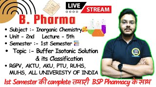 Buffer Isotonic Solution  Buffer Equation  b Pharma 1st sem  Part 2 Unit 2  Punit Sir [upl. by Jacobson]