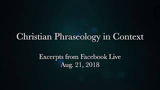 Christian Phraseology and Context [upl. by Revlys]