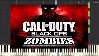 EASY Nazi Zombies Menu Damned Piano Tutorial synthesia [upl. by Brynn]