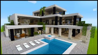 Minecraft How to Build a Modern Mansion  PART 1 [upl. by Ahseen]