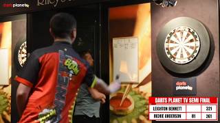 LEIGHTON BOOM BOOM BENNETT 9 DART FINISH  DARTS PLANET TV TOURNAMENT [upl. by Silvio]