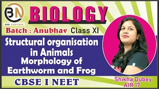 STRUCTURAL ORGANISATION IN ANIMALSMORPHOLOGY OF EARTHWORM AND FROG CLASSXI BIOLOGY NEET 2025 [upl. by Htiffirg]