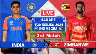 India vs Zimbabwe  3rd T20 Match Live Scores IND vs ZIM Live Commentary TOSS livescore [upl. by Lj]