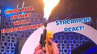 Streamers React Darby Allin attacks with a Flamethrower aew aewdynamite darbyallin [upl. by Aennaej]