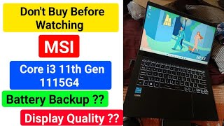 msi core i3 11th gen 1115g4 review  msi modern 14 c11m 11th gen intel core i3 1115g4 battery life [upl. by Hartill]