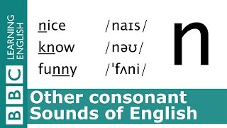 English Pronunciation 👄 Consonant  n  nice funny amp son [upl. by Annaid]