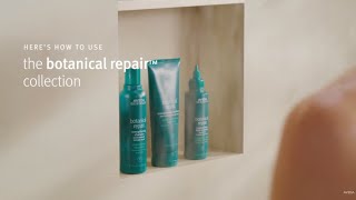 How to Use the Botanical Repair Collection  Stronger Shinier Hair  Aveda [upl. by Melamie]